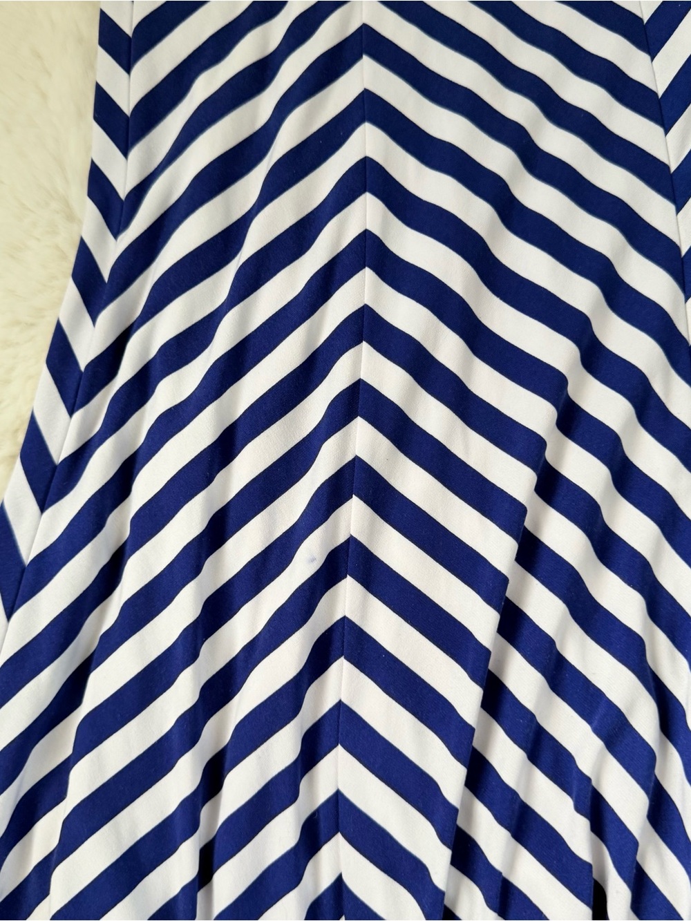 Polo Ralph Lauren Flattering Striped Maxi Dress Blue White Large - Picture 12 of 13